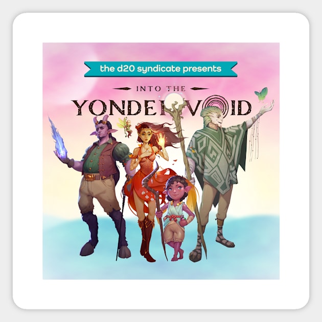 Into the Yonder Void Cast Sticker by The d20 Syndicate